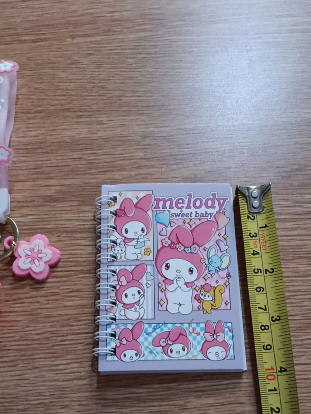 Kuromi Keychain And Mini Noteboon Bundle